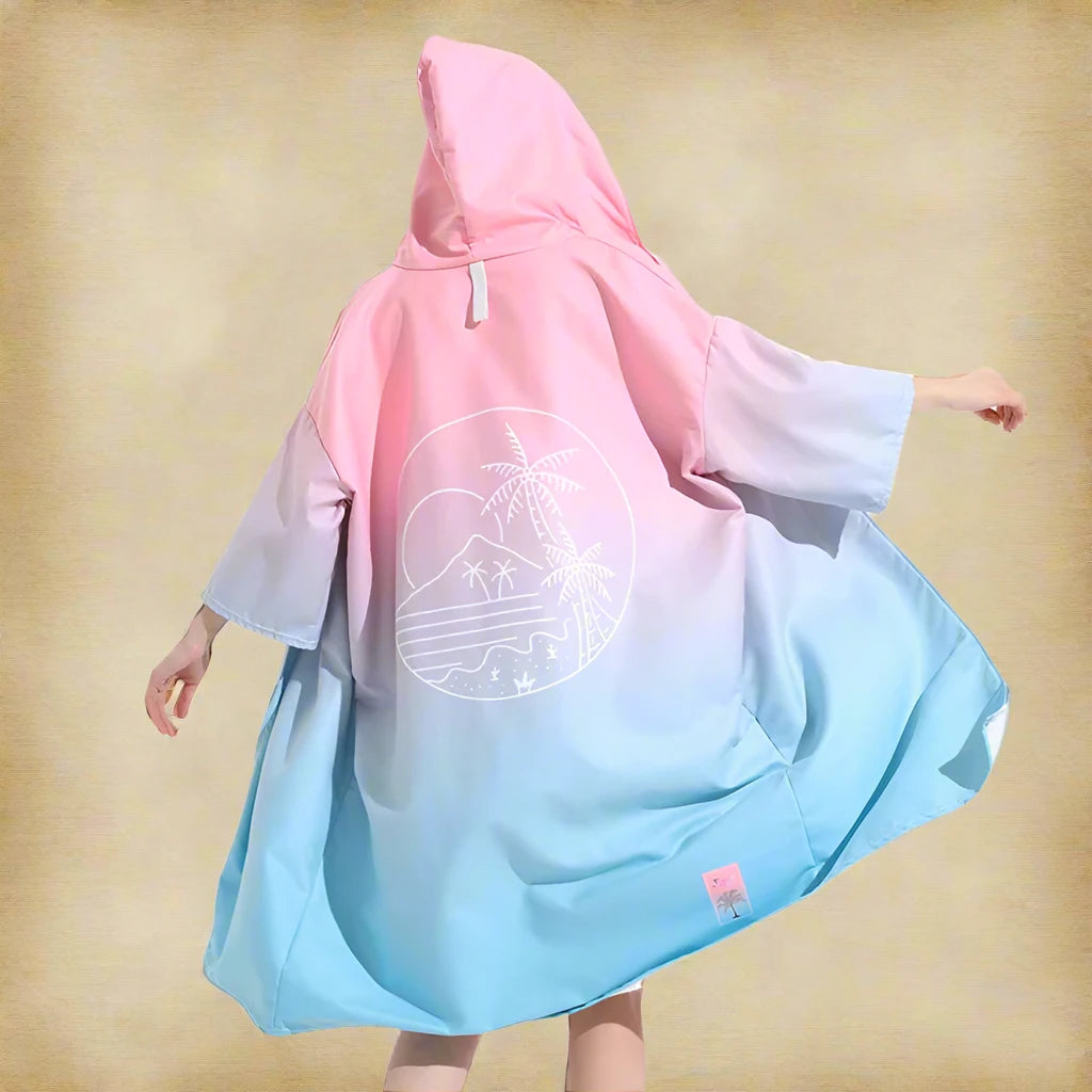 Surf Poncho with Zipper