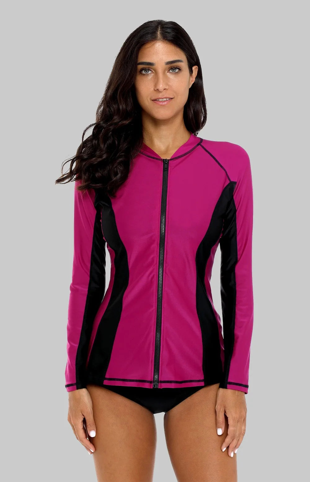 Long Sleeve Zipper Rashguard