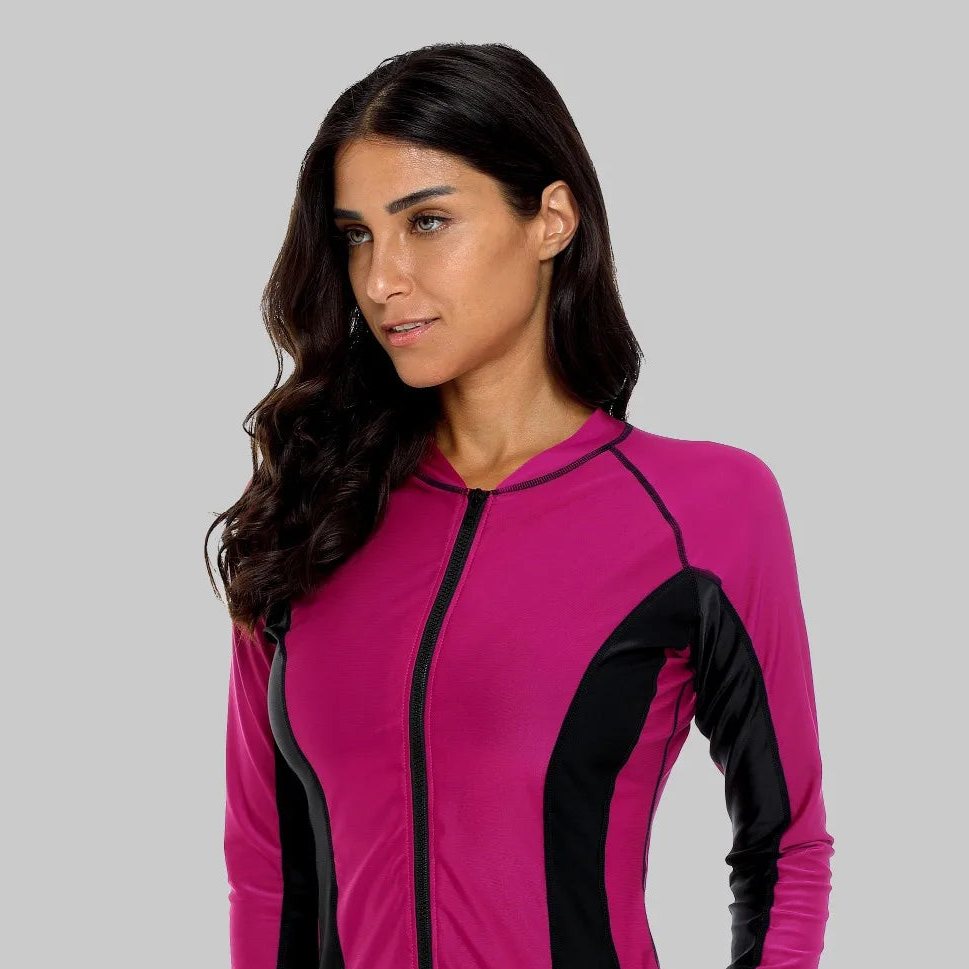 Long Sleeve Zipper Rashguard