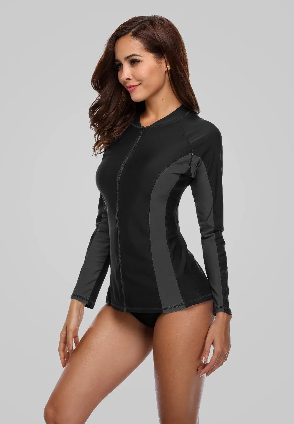 Long Sleeve Zipper Rashguard