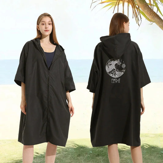 Surf Poncho Black